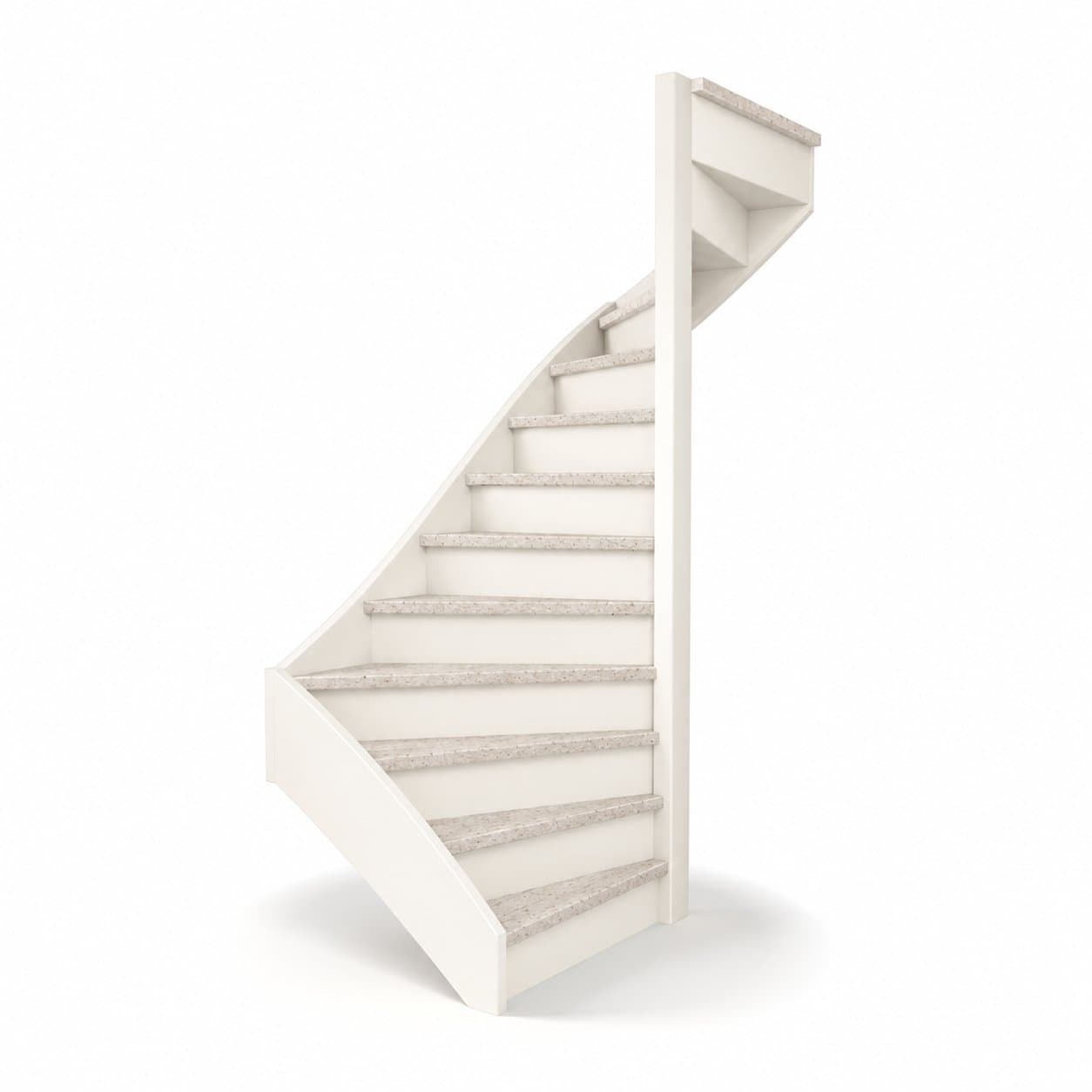 EverStep kwartslagtrap in Crystal Sand — kleurvisualisatie.